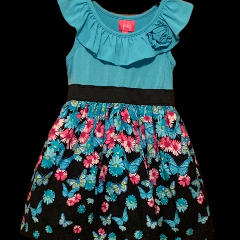 Pinky Girls Floral Dress